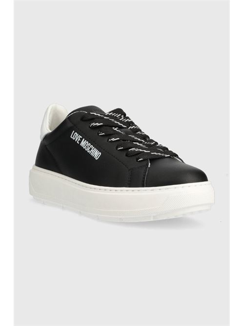 SNEAKERD.BOLD40 VITELLO NERO+BIANCO LOVE MOSCHINO | JA15374G1HIA1/00A